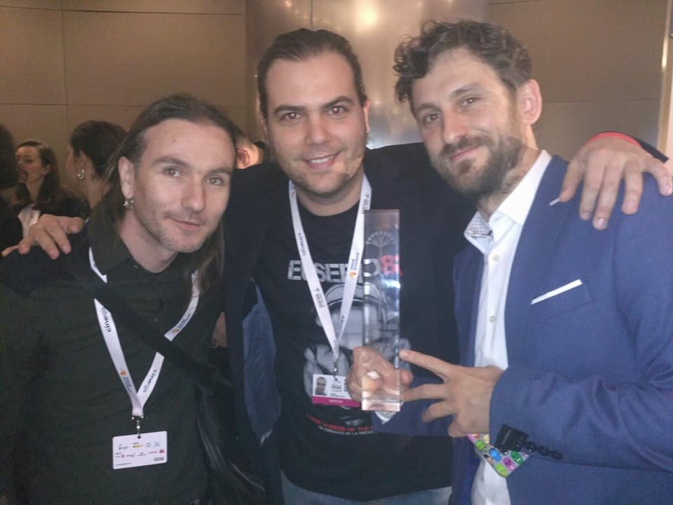 Junto a Raul Arevalo en el Hotel Malaga Palace. Festival de Malaga: